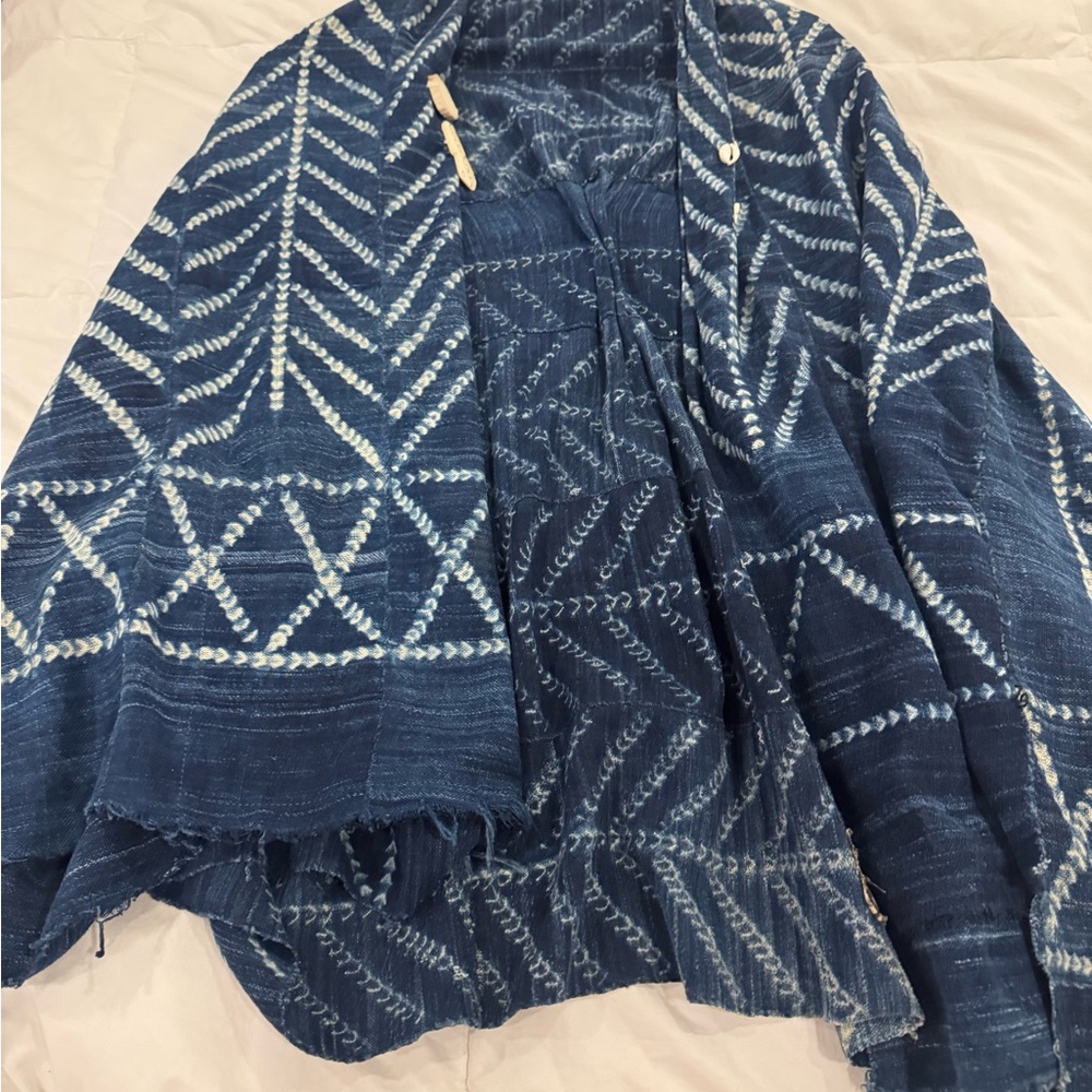 Navy Patterned Women's Kimono